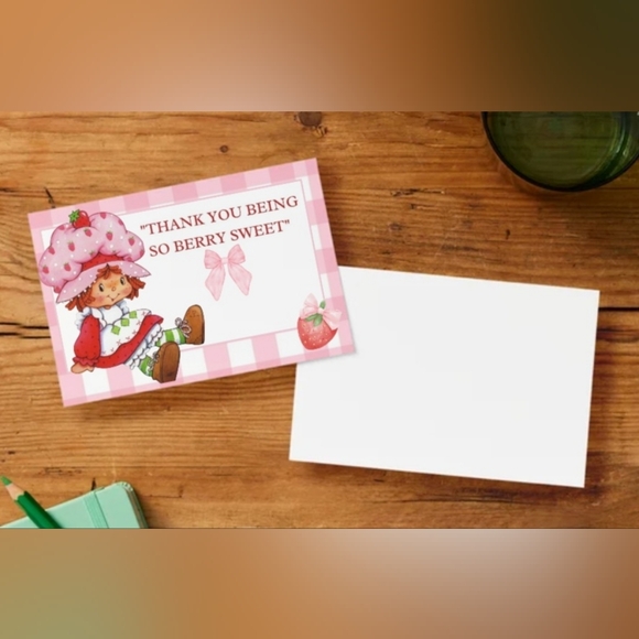 30 Berry Sweet Thank You Cards Strawberry - Picture 3 of 3